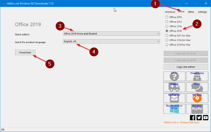 download Office 2019 iso setup from Microsoft pic1