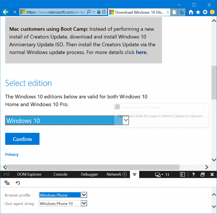 download Windows 10 ISO without media creation tool pic4