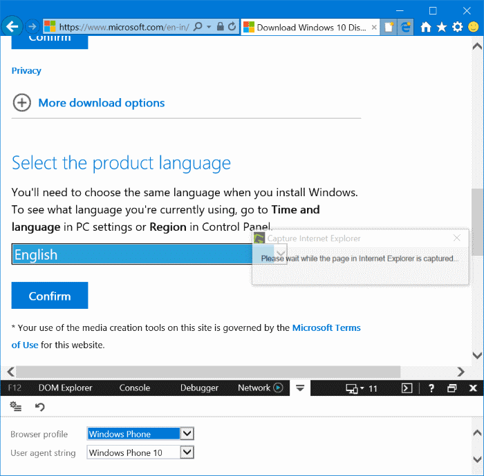 download Windows 10 ISO without media creation tool pic5