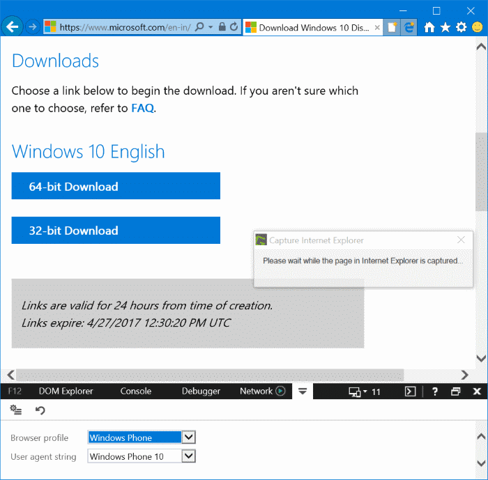 download Windows 10 ISO without media creation tool pic6