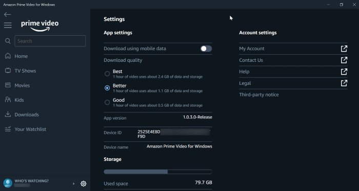 download amazon prime video movies to Windows 10 PC pic3