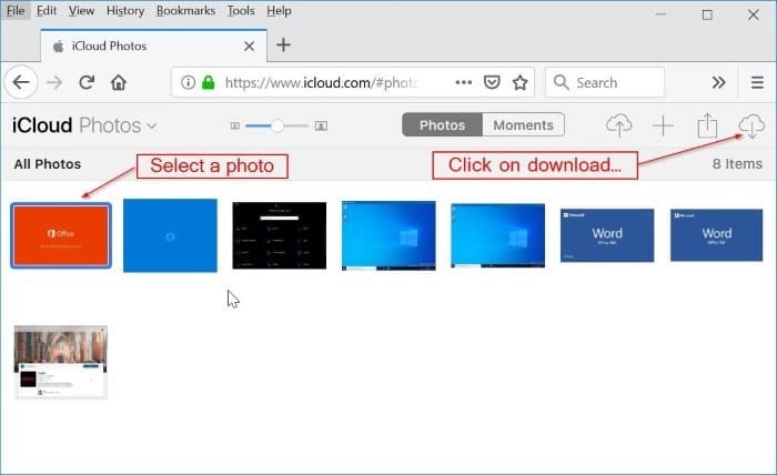 download icloud photos to Windows 10 PC 5