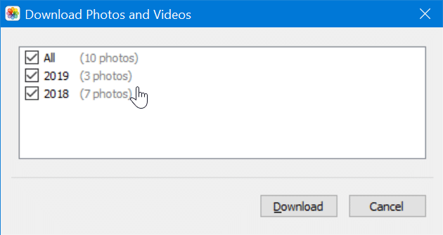 download icloud photos to Windows 10 PC pic11