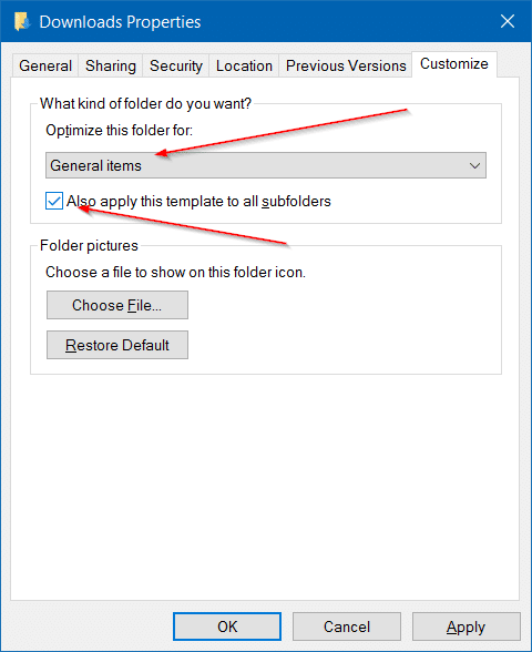downloads folder opens slowly in Windows 10 step3