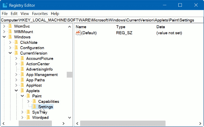 enable classic paint program in Windows 10 Creators Update pic02