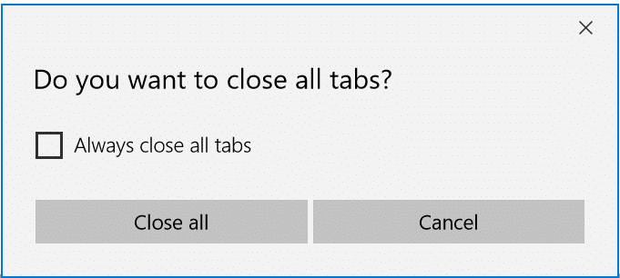 enable close all tabs confirmation dialog in Edge pic01