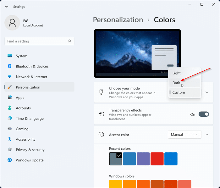 enable dark mode in Notepad In Windows 11 pic1