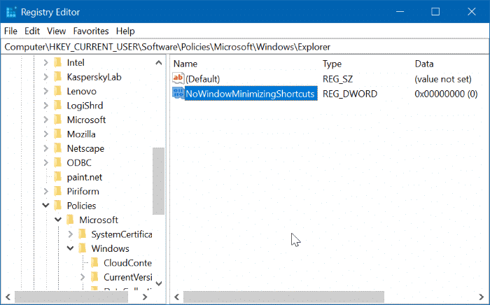 enable or disable Aero Shake in Windows 10 pic5