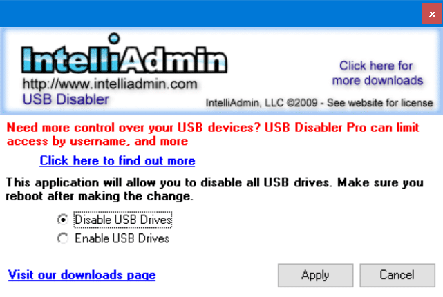 enable or disable USB drives in Windows 10 pic4