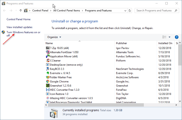 enable or disable Windows Sandbox in Windows 10 pic2