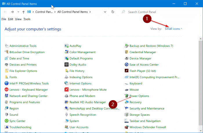 enable or disable fast startup in Windows 10