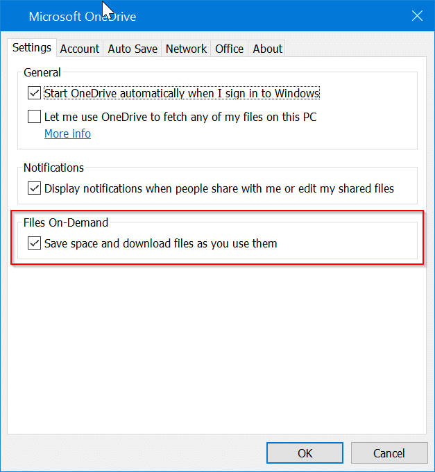 enable or disable onedrive files on demand in windows 10 pic4