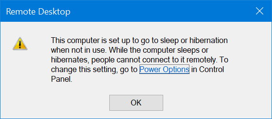 enable or disable remote desktop in Windows 10 pic6