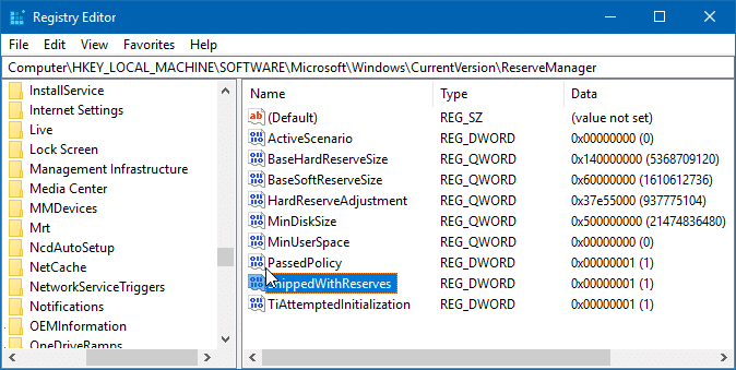 enable or disable reserved storage in windows 10 pic1