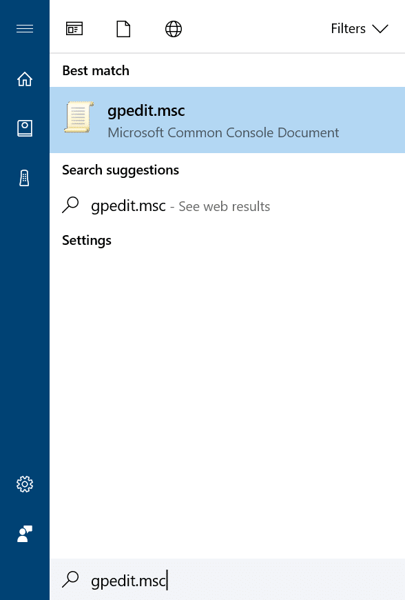 enable or disable settings app in Windows 10 pic1