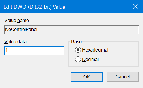 enable or disable settings in Windows 10 pic7