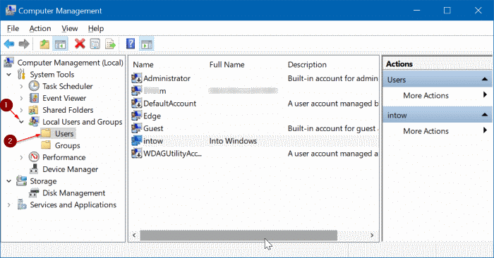 enable or disable user account in Windows 10 pic2