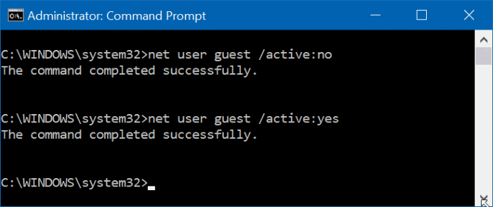 enable or disable user account in Windows 10 pic5