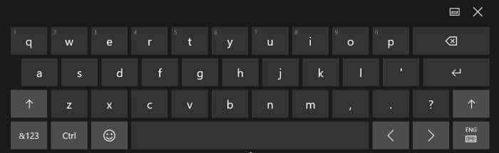 enable standard full keyboard layout in touch keyboard in Windows 10 pic1