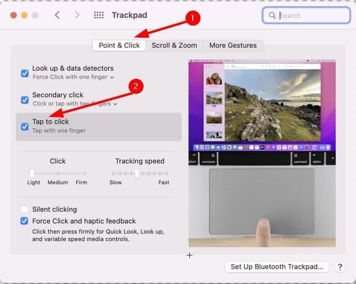 enable tap to click on mac pic02