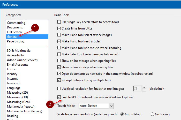 enable thumbnail preview for PDF files in Windows 10 File Explorer pic2