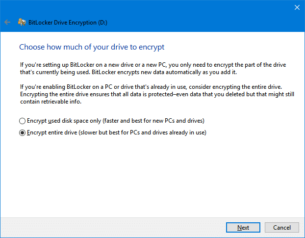 encrypt USB drive using bitlocker in windows 10 pic5