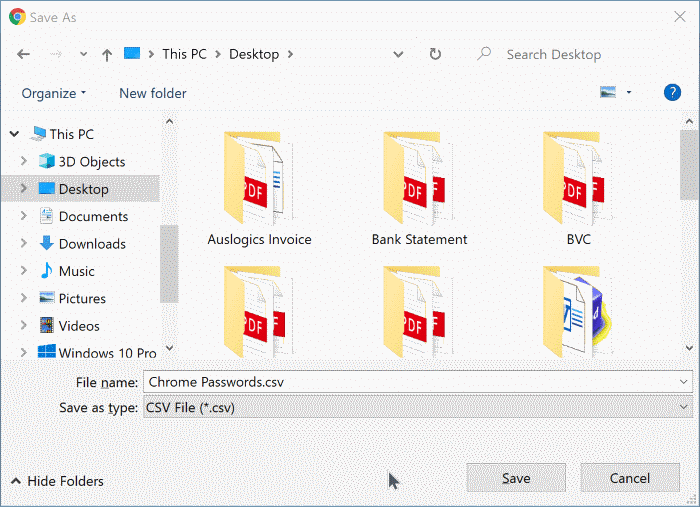 export google chrome passwords in Windows 10 pic7