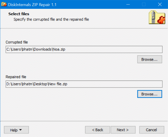extract files from corrupted zip file in Windows 10 pic3