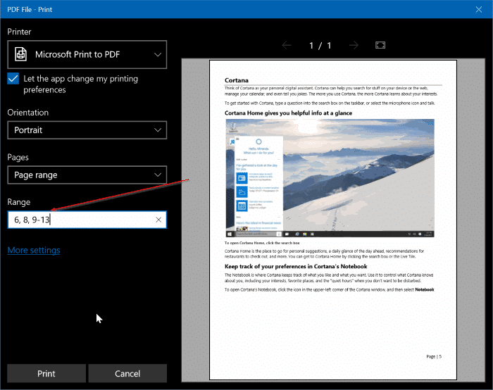 extract pages from PDF in Windows 10 pic3