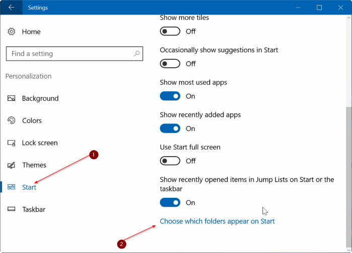 file explorer icon missing from Start menu Windows 10 pic3