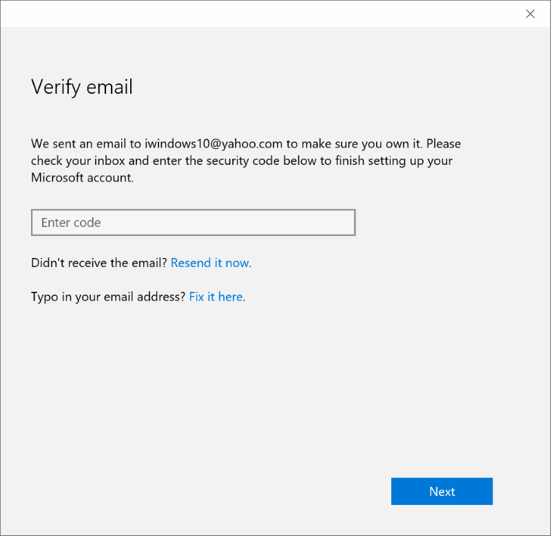 finish setting up your account notification