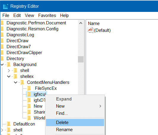 fix to slow desktop context menu in Windows 10 step5