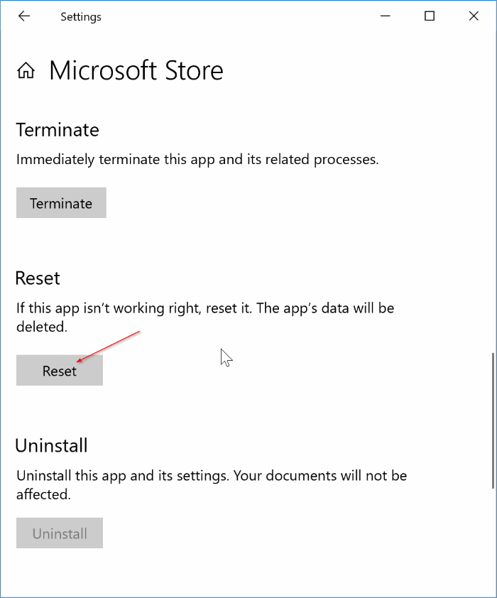fix to store app not working in Windows 10 pic2
