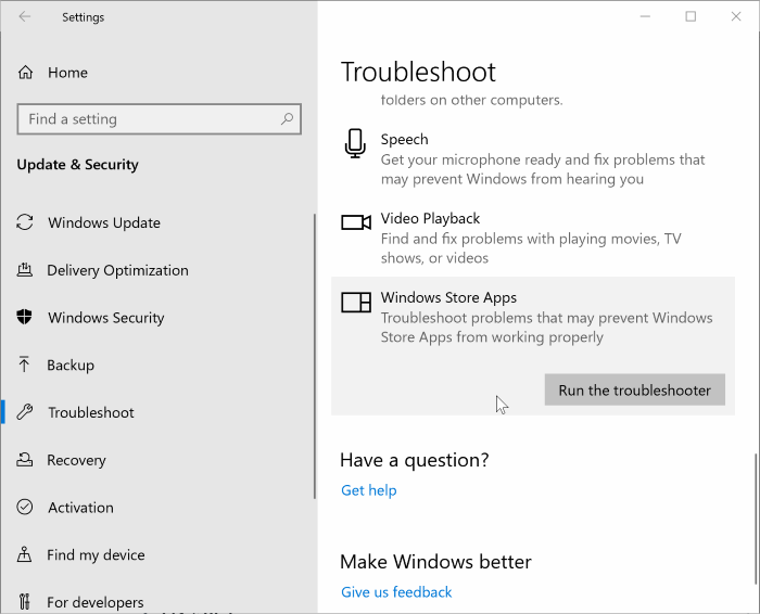fix to store app not working in Windows 10 pic3
