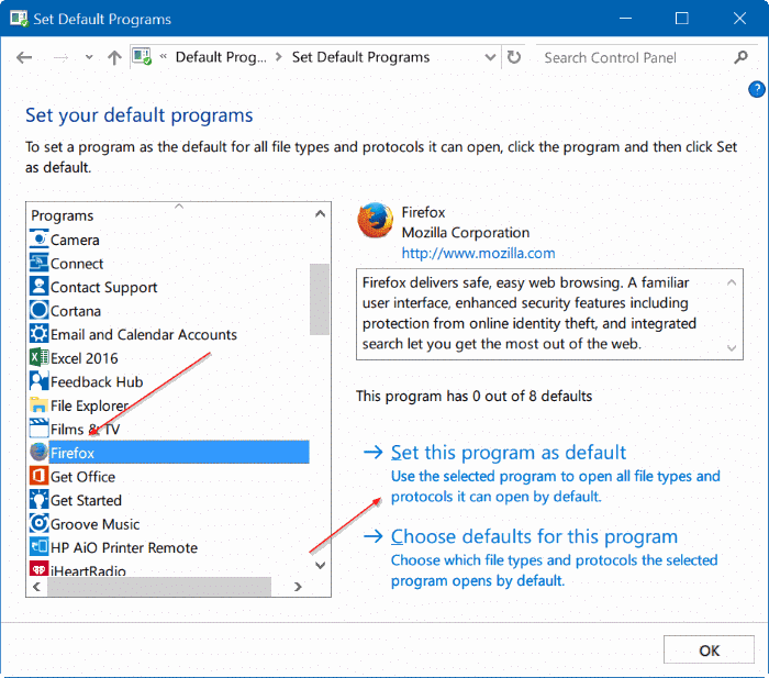fix to unable to change default web browser or apps Windows 10 pic4