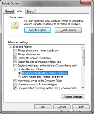 hide a file or folder in Windows 7 pic4