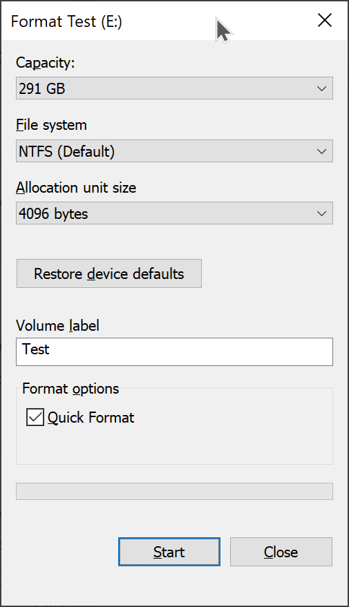 format drives in Windows 10 pic2