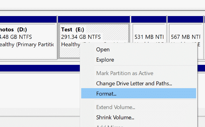 format drives in Windows 10 pic6