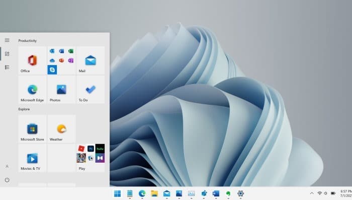 get Windows 10 style Start menu in Windows 11 pic1