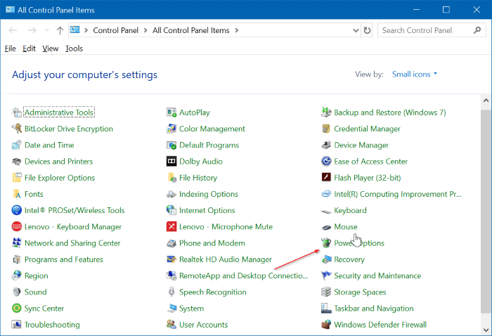 hibernate Windows 10 when battery is low pic1.2