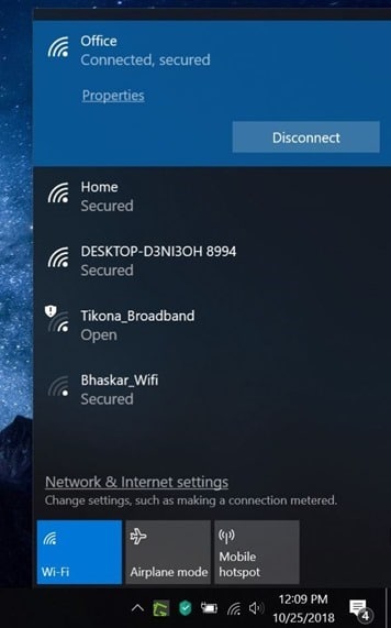 hide Wi-Fi networks in Windows 10 pic1