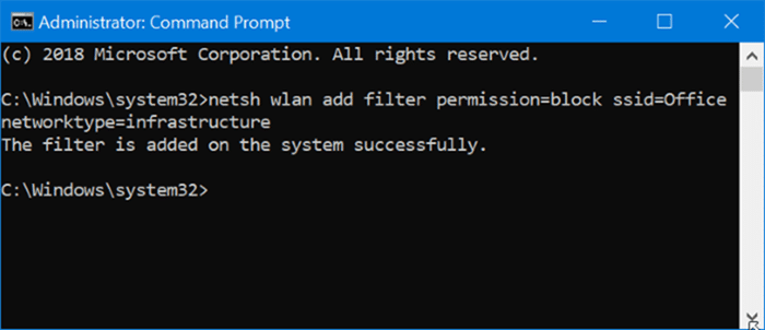 hide Wi-Fi networks in Windows 10 pic2