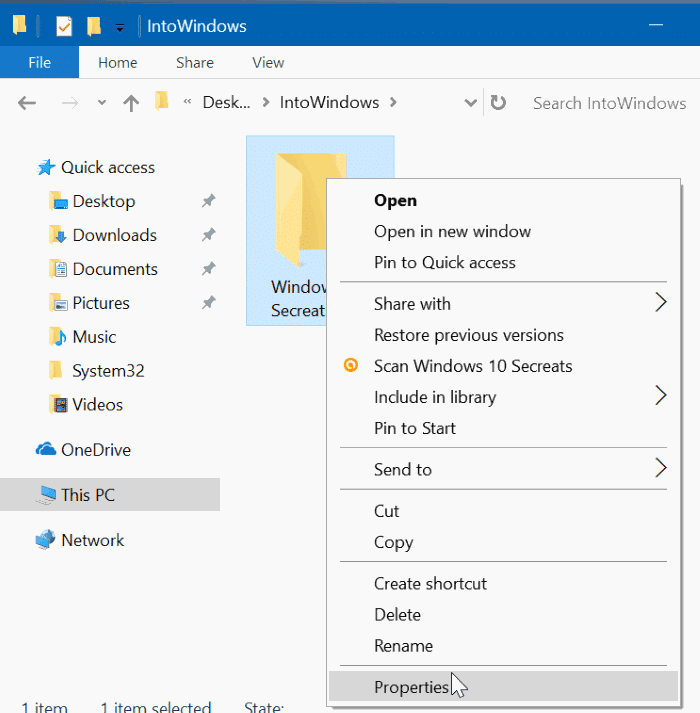 hide file and folders in Windows 10 pic1