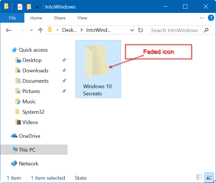 hide file and folders in Windows 10 pic3