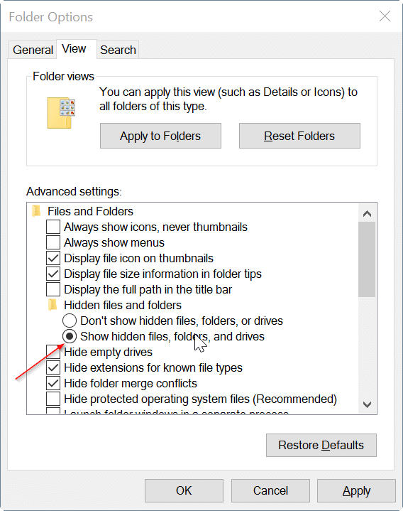 hide file and folders in Windows 10 pic6