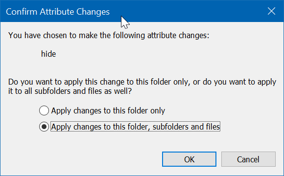 hide files or folders on desktop in Windows 10 pic3
