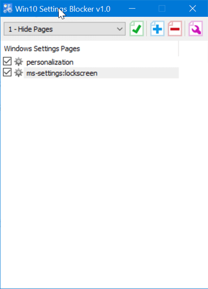 hide specific pages of Settings app in Windows 10 pic5