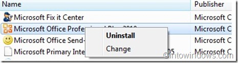 how to Uninstall Office 2010 beta