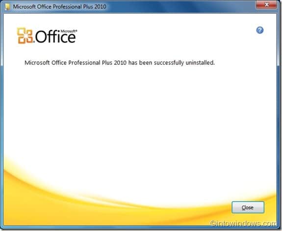 how to uninstall office 2010
