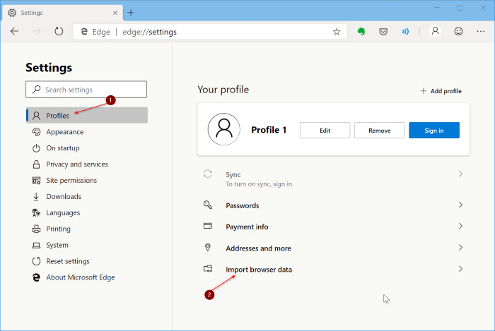 import passwords from Firefox into Edge in Windows 10 pic2